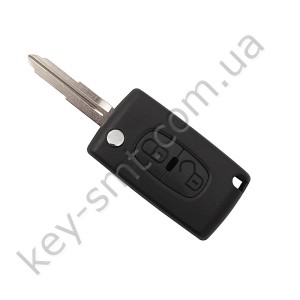 Корпус выкидного ключа Citroen/Peugeot  C-Crosser, C4 Aircross, 2 кнопки, лезвие MIT11R /D