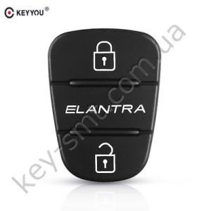 Hyundai Elantra кнопки (резиновые) для выкидного ключа, 3 кнопки /D