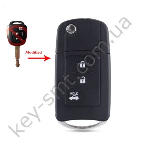 Корпус выкидного ключа Toyota Avalon, Camry, Corolla, 2+1 кнопки, лезвие TOY43, под переделку, #5 /D