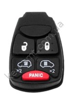 Chrysler кнопки (резиновые) для ключа, 4+1 кнопки /D