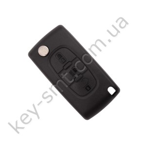 Корпус выкидного ключа Peugeot 3 кнопки, без места под батарейку, лезвие VA2 /D