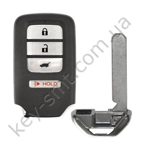 Корпус смарт ключа Honda Accord, Civic и другие, 3+1 кнопки, без лого /D
