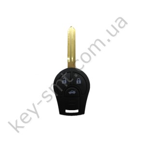 Корпус ключа Nissan Juke, Qashqai и другие, 3 кнопки, лезвие NSN14 /D