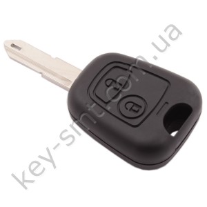 Корпус ключа Peugeot 106, 206, 2 кнопки, лезвие NE73 /D