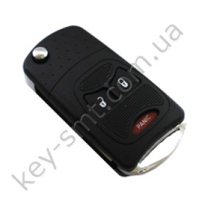 Корпус выкидного ключа Chrysler, 2+1 кнопки, тип 1, лезвие СY22, под переделку /D