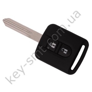 Корпус ключа Nissan, 2 кнопки, лезвие NSN14, с логотипом /D