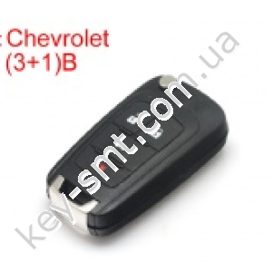 CHEVROLET Корпус выкидного ключа HU100 3+1 кн. (51824)D/СУПЕР КАЧЕСТВО С ЛОГОТИПОМ !