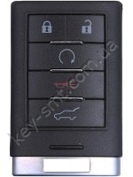 Корпус смарт ключа Cadillac XTS, ATS, CTS, STS, 4+1 кнопки /D