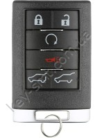 Корпус смарт ключа Cadillac, 5+1 кнопки /D