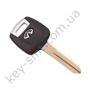 Корпус ключа с местом под чип Infiniti G20, I30, I35, QX4 и другие, лезвие NSN14, хром /D
