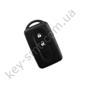 Корпус смарт ключа Nissan Qashqai, X-Trail, Micra, Note, Tiida и другие, 2 кнопки, лезвие NSN14 /D