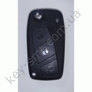 FIAT выкидной 3 кнопки BLACK (23/09)(77209) СУПЕР КАЧЕСТВО С ЛОГОТИПОМ !