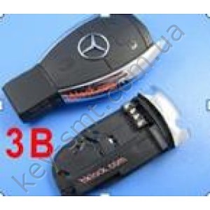 MERCEDES Контейнер рыбка 3 кнопки нерж (M012)(77831)i